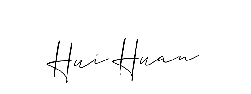 How to make Hui Huan name signature. Use Allison_Script style for creating short signs online. This is the latest handwritten sign. Hui Huan signature style 2 images and pictures png