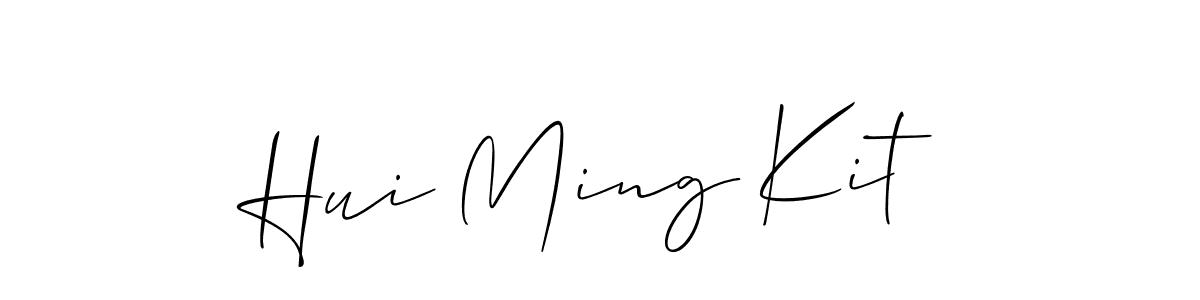 Use a signature maker to create a handwritten signature online. With this signature software, you can design (Allison_Script) your own signature for name Hui Ming Kit. Hui Ming Kit signature style 2 images and pictures png