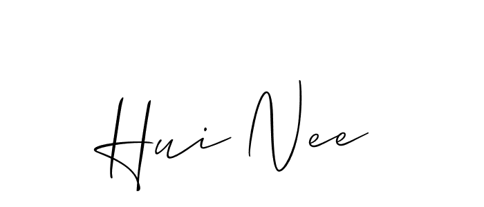 Hui Nee stylish signature style. Best Handwritten Sign (Allison_Script) for my name. Handwritten Signature Collection Ideas for my name Hui Nee. Hui Nee signature style 2 images and pictures png