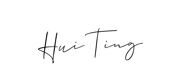 Make a beautiful signature design for name Hui Ting. With this signature (Allison_Script) style, you can create a handwritten signature for free. Hui Ting signature style 2 images and pictures png