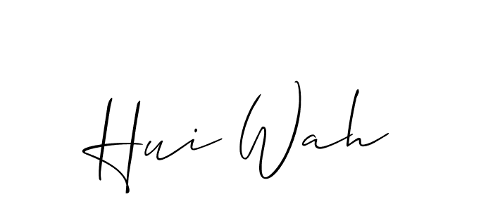 Also You can easily find your signature by using the search form. We will create Hui Wah name handwritten signature images for you free of cost using Allison_Script sign style. Hui Wah signature style 2 images and pictures png