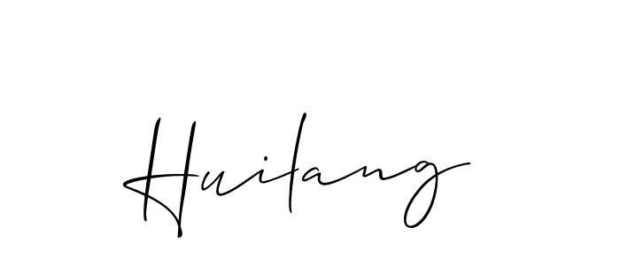 The best way (Allison_Script) to make a short signature is to pick only two or three words in your name. The name Huilang include a total of six letters. For converting this name. Huilang signature style 2 images and pictures png