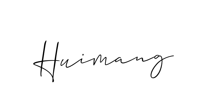 The best way (Allison_Script) to make a short signature is to pick only two or three words in your name. The name Huimang include a total of six letters. For converting this name. Huimang signature style 2 images and pictures png