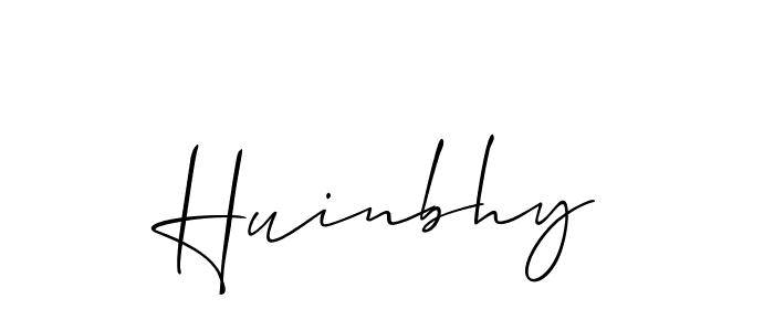 Use a signature maker to create a handwritten signature online. With this signature software, you can design (Allison_Script) your own signature for name Huinbhy. Huinbhy signature style 2 images and pictures png