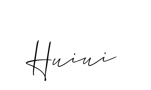 The best way (Allison_Script) to make a short signature is to pick only two or three words in your name. The name Huiui include a total of six letters. For converting this name. Huiui signature style 2 images and pictures png