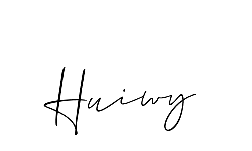 The best way (Allison_Script) to make a short signature is to pick only two or three words in your name. The name Huiwy include a total of six letters. For converting this name. Huiwy signature style 2 images and pictures png