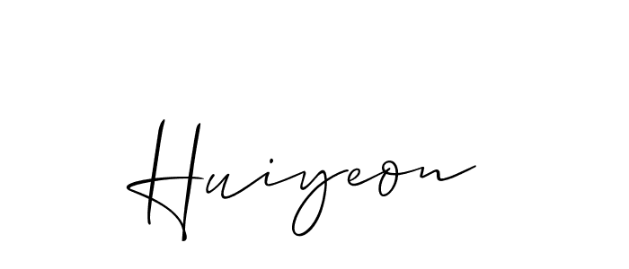 Use a signature maker to create a handwritten signature online. With this signature software, you can design (Allison_Script) your own signature for name Huiyeon. Huiyeon signature style 2 images and pictures png