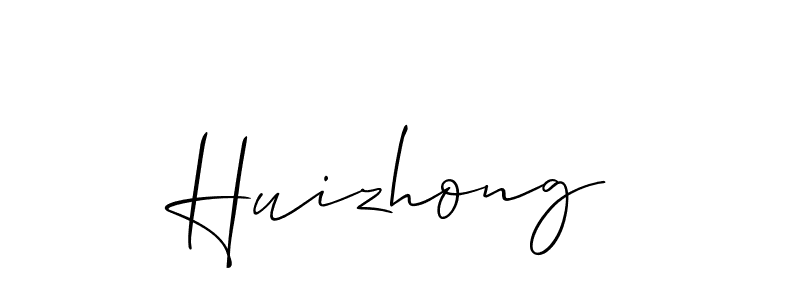 How to make Huizhong signature? Allison_Script is a professional autograph style. Create handwritten signature for Huizhong name. Huizhong signature style 2 images and pictures png