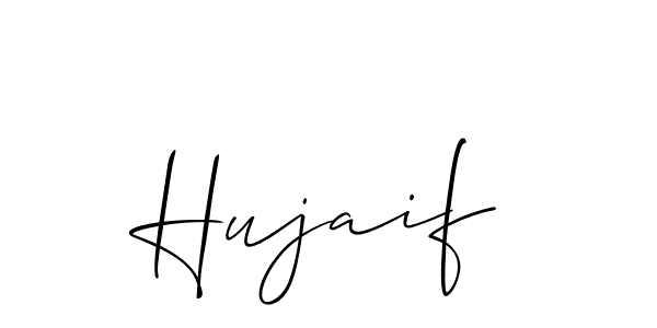 You should practise on your own different ways (Allison_Script) to write your name (Hujaif) in signature. don't let someone else do it for you. Hujaif signature style 2 images and pictures png