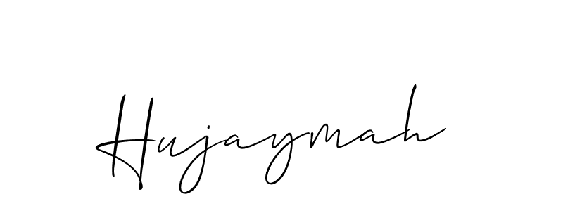 How to make Hujaymah signature? Allison_Script is a professional autograph style. Create handwritten signature for Hujaymah name. Hujaymah signature style 2 images and pictures png