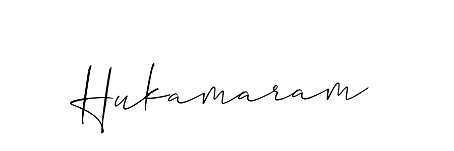 Make a beautiful signature design for name Hukamaram. With this signature (Allison_Script) style, you can create a handwritten signature for free. Hukamaram signature style 2 images and pictures png