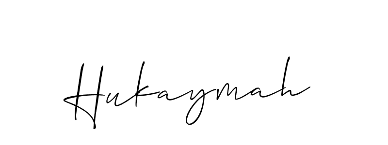 Create a beautiful signature design for name Hukaymah. With this signature (Allison_Script) fonts, you can make a handwritten signature for free. Hukaymah signature style 2 images and pictures png