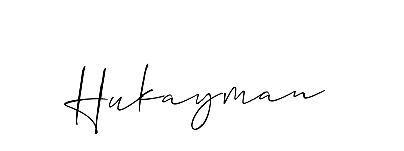 Create a beautiful signature design for name Hukayman. With this signature (Allison_Script) fonts, you can make a handwritten signature for free. Hukayman signature style 2 images and pictures png