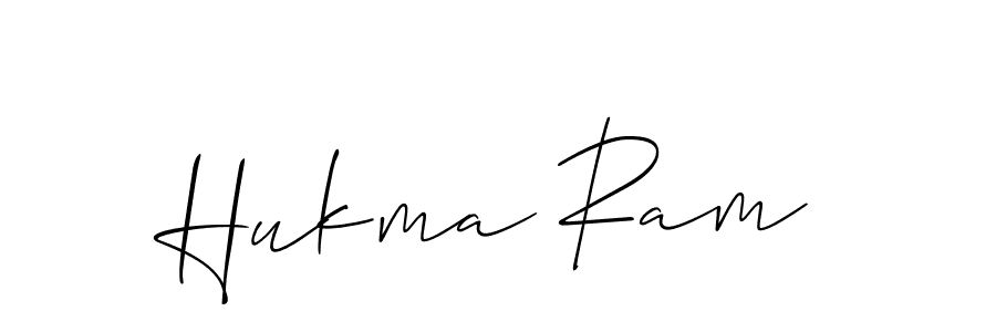 Also we have Hukma Ram name is the best signature style. Create professional handwritten signature collection using Allison_Script autograph style. Hukma Ram signature style 2 images and pictures png