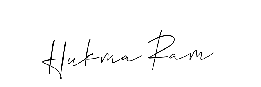 Design your own signature with our free online signature maker. With this signature software, you can create a handwritten (Allison_Script) signature for name Hukma Ram. Hukma Ram signature style 2 images and pictures png