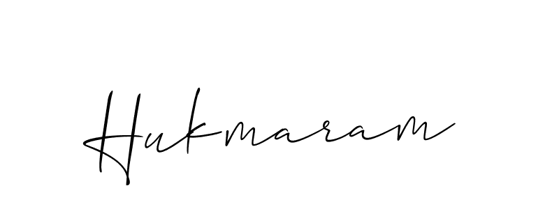 How to make Hukmaram name signature. Use Allison_Script style for creating short signs online. This is the latest handwritten sign. Hukmaram signature style 2 images and pictures png