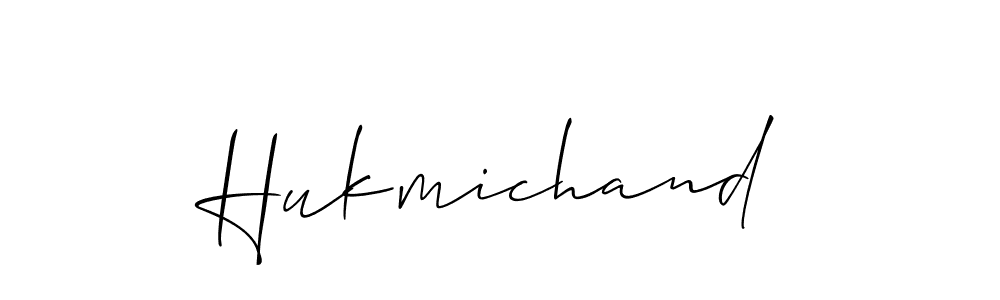 How to make Hukmichand signature? Allison_Script is a professional autograph style. Create handwritten signature for Hukmichand name. Hukmichand signature style 2 images and pictures png