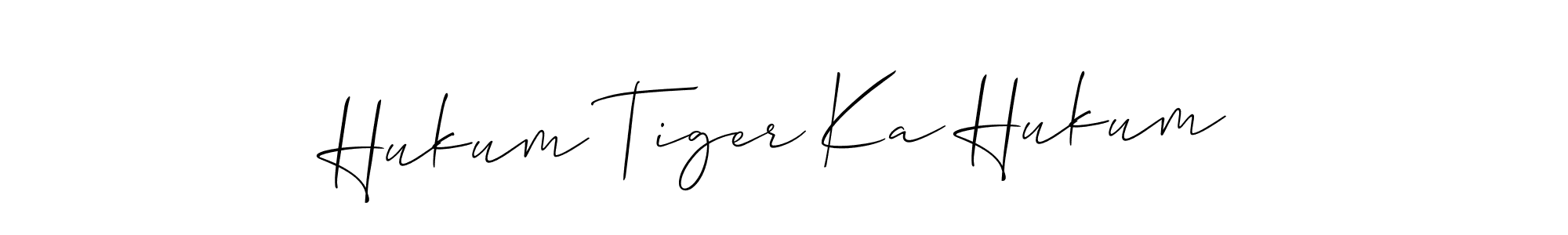 The best way (Allison_Script) to make a short signature is to pick only two or three words in your name. The name Hukum Tiger Ka Hukum include a total of six letters. For converting this name. Hukum Tiger Ka Hukum signature style 2 images and pictures png