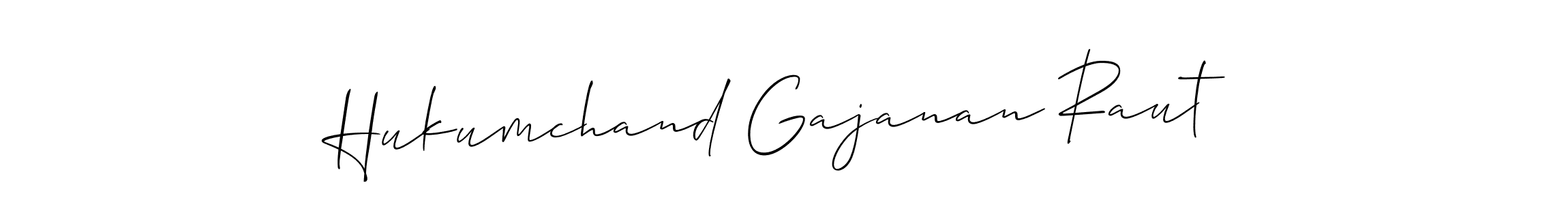 Design your own signature with our free online signature maker. With this signature software, you can create a handwritten (Allison_Script) signature for name Hukumchand Gajanan Raut. Hukumchand Gajanan Raut signature style 2 images and pictures png