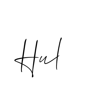 How to make Hul signature? Allison_Script is a professional autograph style. Create handwritten signature for Hul name. Hul signature style 2 images and pictures png