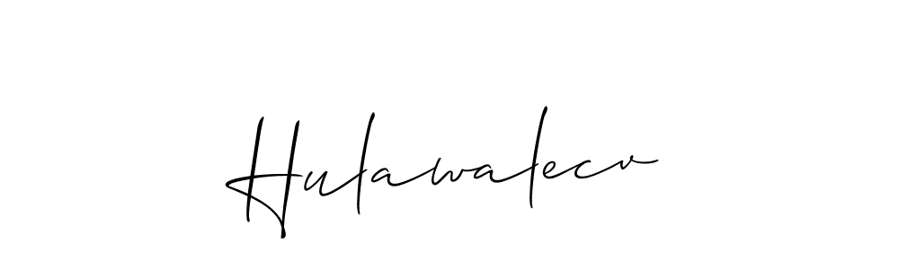 Make a beautiful signature design for name Hulawalecv. With this signature (Allison_Script) style, you can create a handwritten signature for free. Hulawalecv signature style 2 images and pictures png