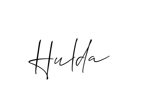 if you are searching for the best signature style for your name Hulda. so please give up your signature search. here we have designed multiple signature styles  using Allison_Script. Hulda signature style 2 images and pictures png