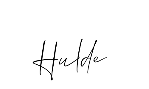 How to make Hulde signature? Allison_Script is a professional autograph style. Create handwritten signature for Hulde name. Hulde signature style 2 images and pictures png