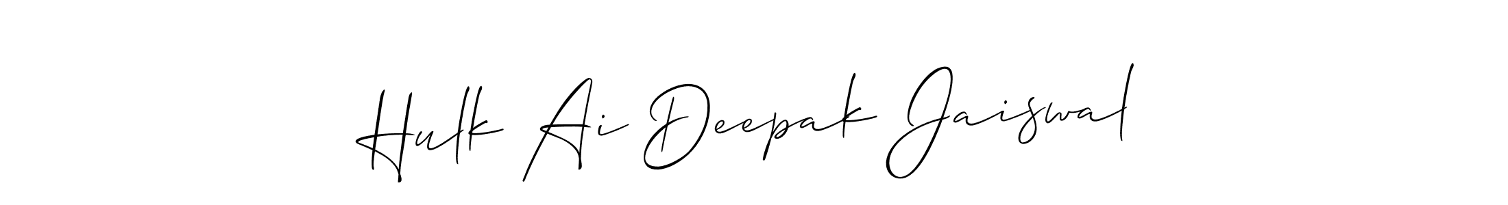 You can use this online signature creator to create a handwritten signature for the name Hulk Ai Deepak Jaiswal. This is the best online autograph maker. Hulk Ai Deepak Jaiswal signature style 2 images and pictures png