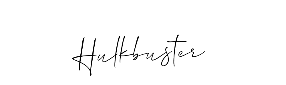 Design your own signature with our free online signature maker. With this signature software, you can create a handwritten (Allison_Script) signature for name Hulkbuster. Hulkbuster signature style 2 images and pictures png