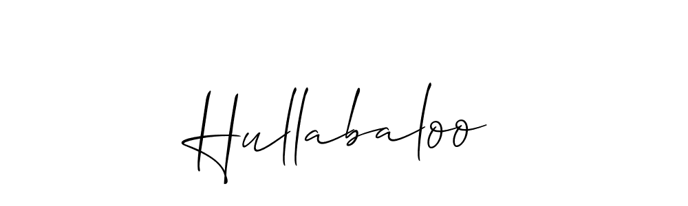 Design your own signature with our free online signature maker. With this signature software, you can create a handwritten (Allison_Script) signature for name Hullabaloo. Hullabaloo signature style 2 images and pictures png