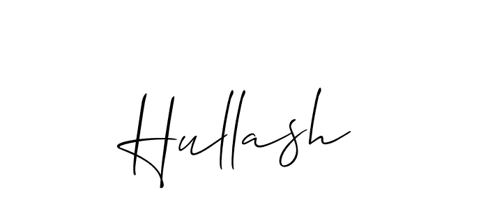 The best way (Allison_Script) to make a short signature is to pick only two or three words in your name. The name Hullash include a total of six letters. For converting this name. Hullash signature style 2 images and pictures png