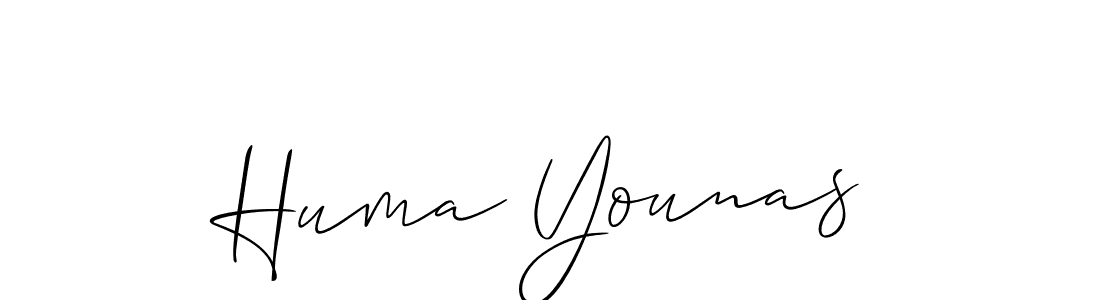 Also You can easily find your signature by using the search form. We will create Huma Younas name handwritten signature images for you free of cost using Allison_Script sign style. Huma Younas signature style 2 images and pictures png