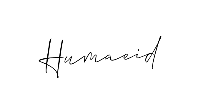 The best way (Allison_Script) to make a short signature is to pick only two or three words in your name. The name Humaeid include a total of six letters. For converting this name. Humaeid signature style 2 images and pictures png