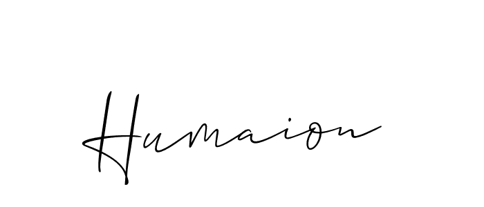 It looks lik you need a new signature style for name Humaion. Design unique handwritten (Allison_Script) signature with our free signature maker in just a few clicks. Humaion signature style 2 images and pictures png