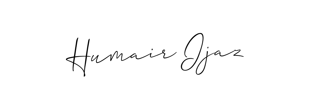 How to make Humair Ijaz signature? Allison_Script is a professional autograph style. Create handwritten signature for Humair Ijaz name. Humair Ijaz signature style 2 images and pictures png