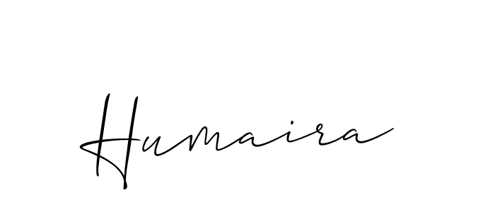 Create a beautiful signature design for name Humaira. With this signature (Allison_Script) fonts, you can make a handwritten signature for free. Humaira signature style 2 images and pictures png