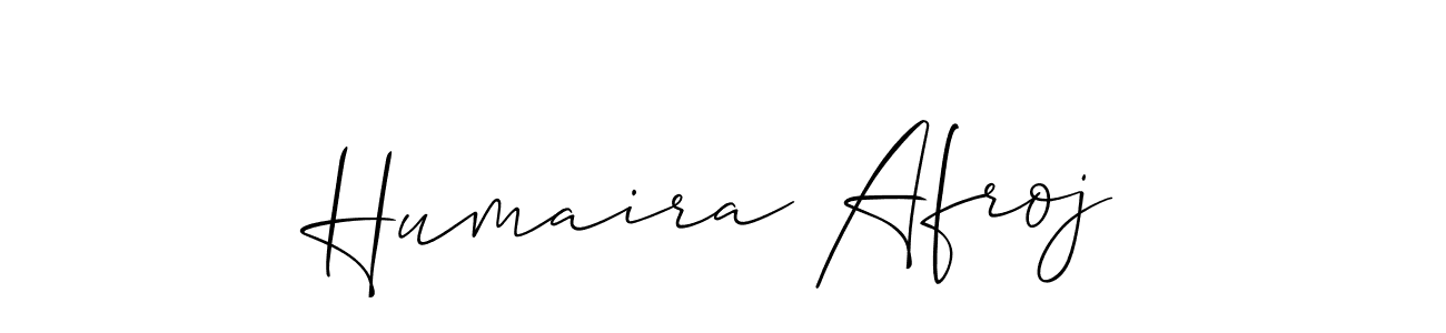if you are searching for the best signature style for your name Humaira Afroj. so please give up your signature search. here we have designed multiple signature styles  using Allison_Script. Humaira Afroj signature style 2 images and pictures png