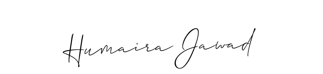 Create a beautiful signature design for name Humaira Jawad. With this signature (Allison_Script) fonts, you can make a handwritten signature for free. Humaira Jawad signature style 2 images and pictures png