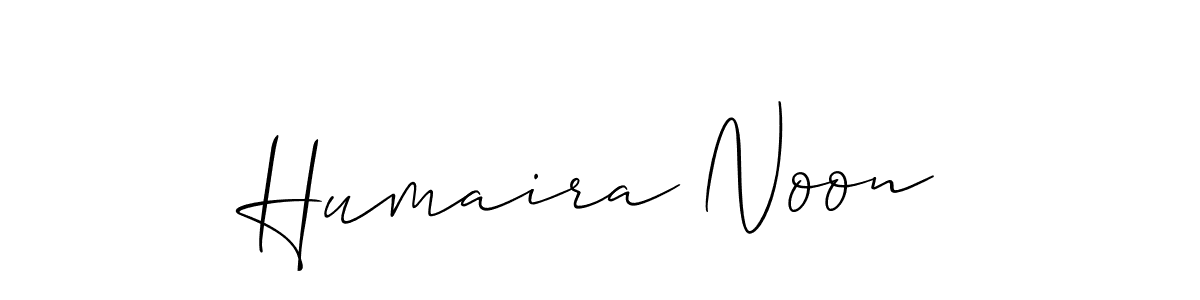 Use a signature maker to create a handwritten signature online. With this signature software, you can design (Allison_Script) your own signature for name Humaira Noon. Humaira Noon signature style 2 images and pictures png
