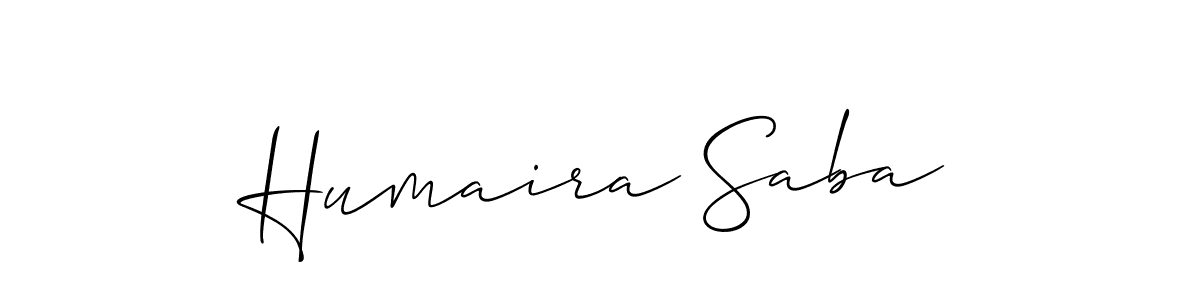 It looks lik you need a new signature style for name Humaira Saba. Design unique handwritten (Allison_Script) signature with our free signature maker in just a few clicks. Humaira Saba signature style 2 images and pictures png