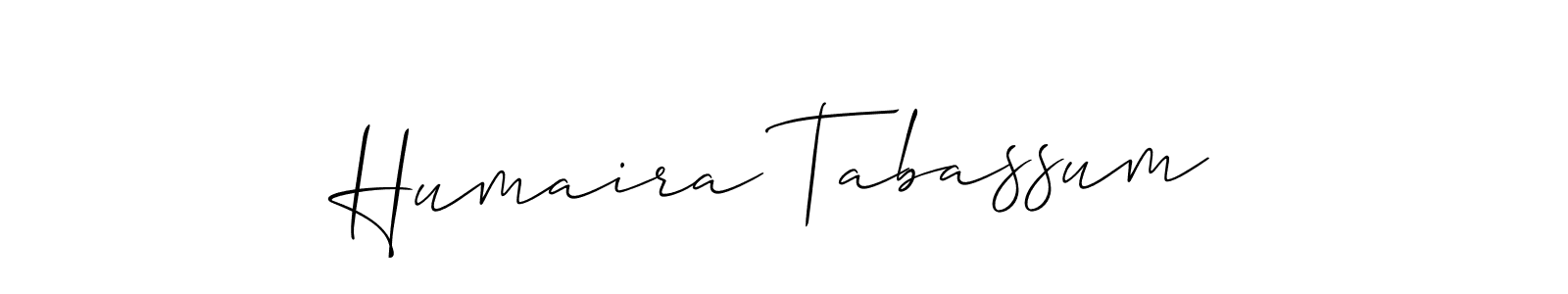 It looks lik you need a new signature style for name Humaira Tabassum. Design unique handwritten (Allison_Script) signature with our free signature maker in just a few clicks. Humaira Tabassum signature style 2 images and pictures png