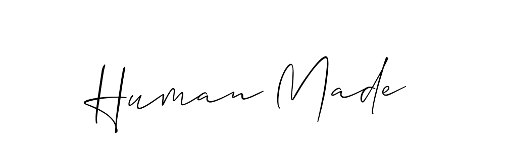 Human Made stylish signature style. Best Handwritten Sign (Allison_Script) for my name. Handwritten Signature Collection Ideas for my name Human Made. Human Made signature style 2 images and pictures png