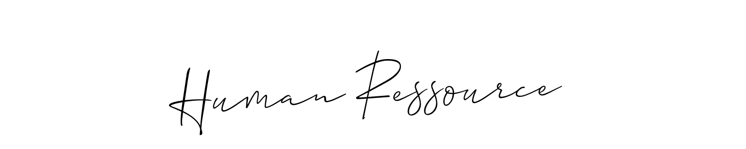 Allison_Script is a professional signature style that is perfect for those who want to add a touch of class to their signature. It is also a great choice for those who want to make their signature more unique. Get Human Ressource name to fancy signature for free. Human Ressource signature style 2 images and pictures png