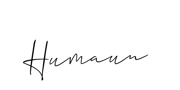 Design your own signature with our free online signature maker. With this signature software, you can create a handwritten (Allison_Script) signature for name Humaun. Humaun signature style 2 images and pictures png