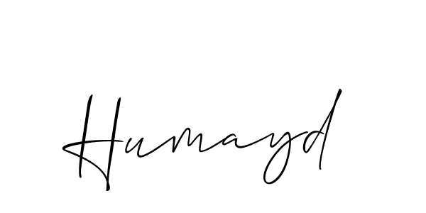 Humayd stylish signature style. Best Handwritten Sign (Allison_Script) for my name. Handwritten Signature Collection Ideas for my name Humayd. Humayd signature style 2 images and pictures png