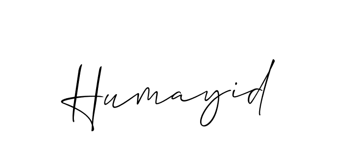 if you are searching for the best signature style for your name Humayid. so please give up your signature search. here we have designed multiple signature styles  using Allison_Script. Humayid signature style 2 images and pictures png
