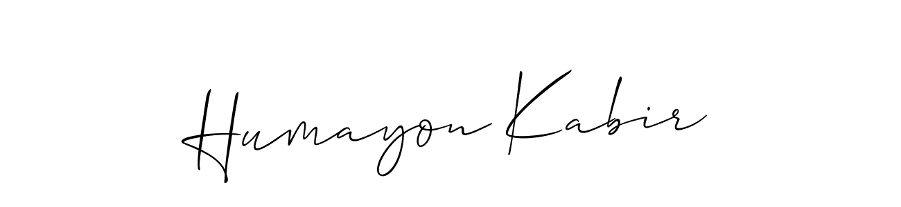 Humayon Kabir stylish signature style. Best Handwritten Sign (Allison_Script) for my name. Handwritten Signature Collection Ideas for my name Humayon Kabir. Humayon Kabir signature style 2 images and pictures png