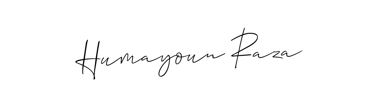How to make Humayoun Raza name signature. Use Allison_Script style for creating short signs online. This is the latest handwritten sign. Humayoun Raza signature style 2 images and pictures png
