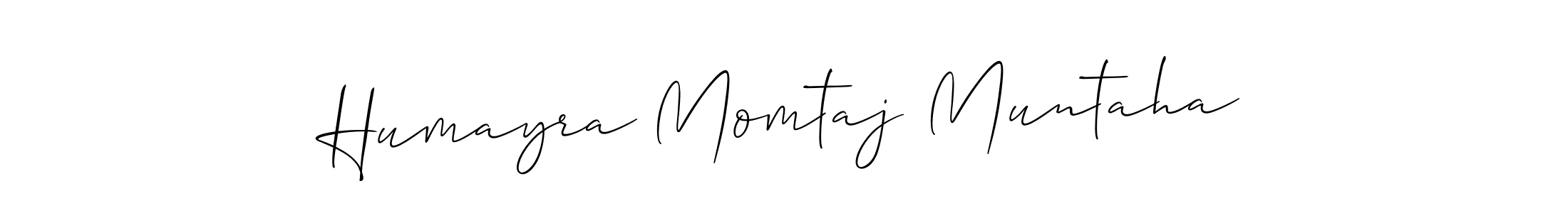 Make a beautiful signature design for name Humayra Momtaj Muntaha. With this signature (Allison_Script) style, you can create a handwritten signature for free. Humayra Momtaj Muntaha signature style 2 images and pictures png