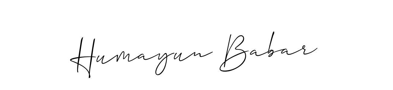 Also You can easily find your signature by using the search form. We will create Humayun Babar name handwritten signature images for you free of cost using Allison_Script sign style. Humayun Babar signature style 2 images and pictures png